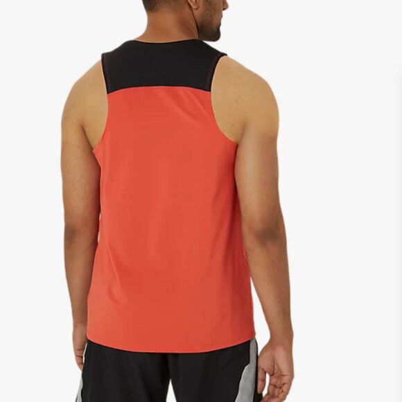 Asics Men's Size 3x PR Lyte Singlet Tank Top Red Black Activewear Workout Gym - Picture 8 of 8